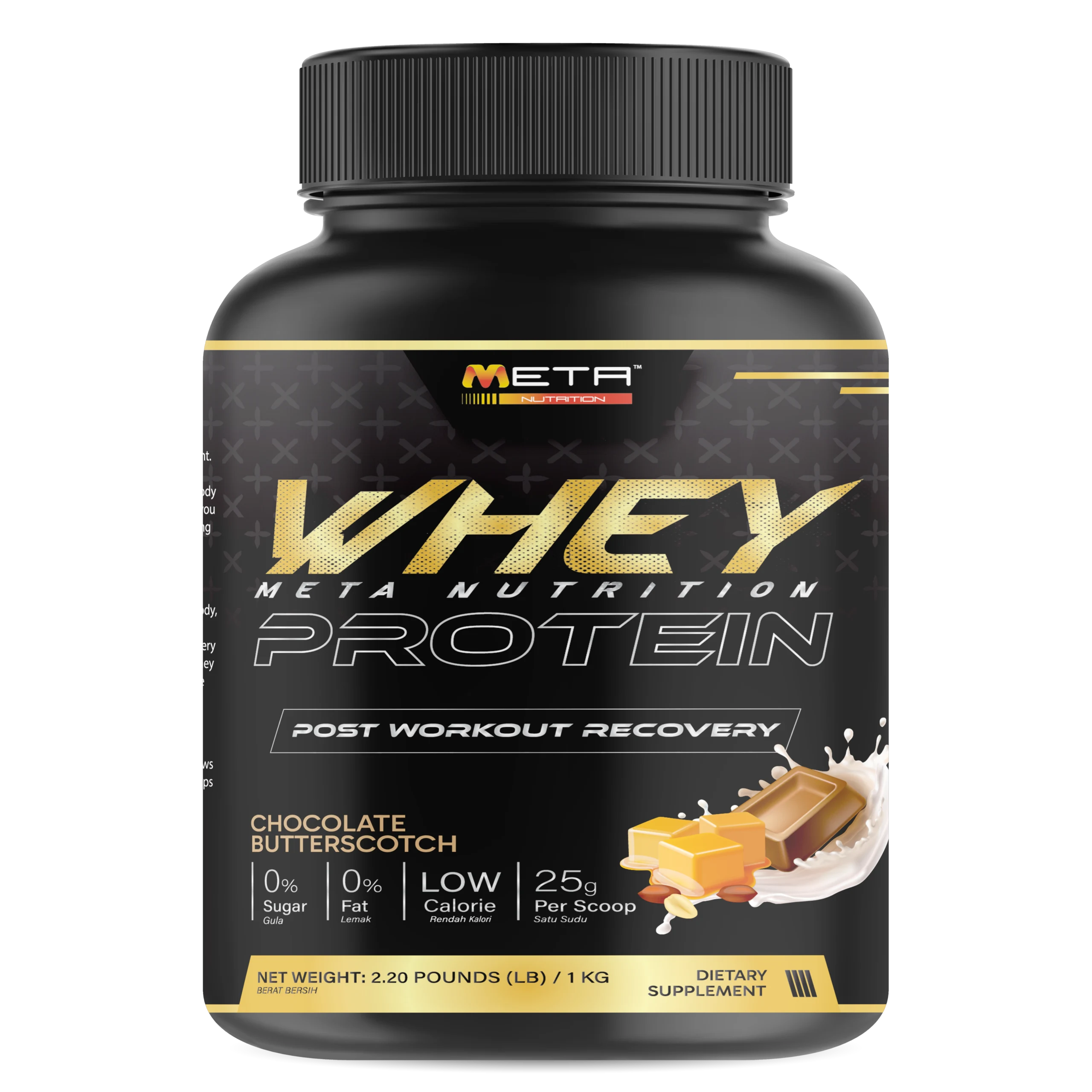 Meta Nutrition Whey Protein, chocolate butterscotch