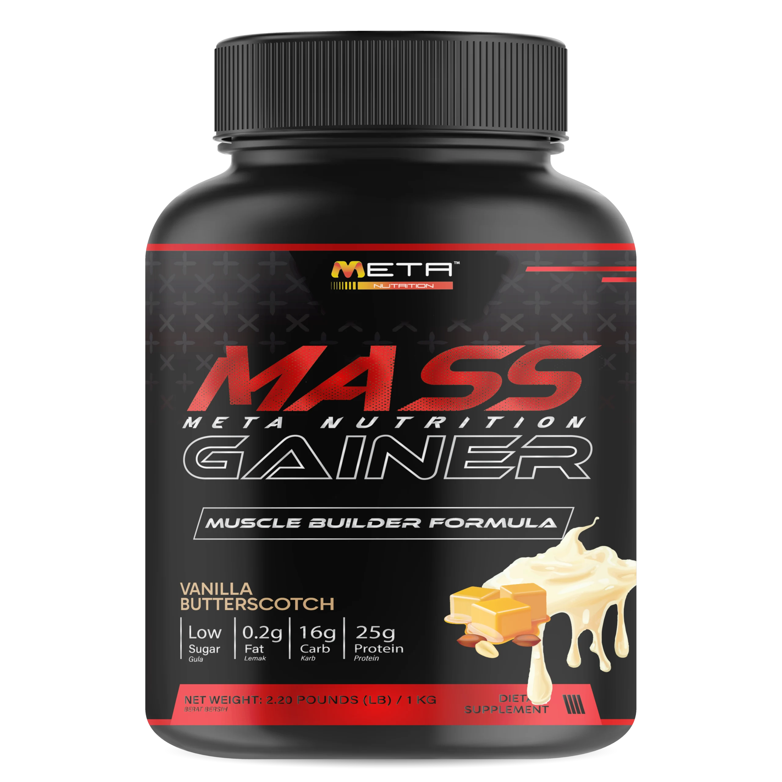 Meta Nutrition Mass Gainer, vanilla butterscotch